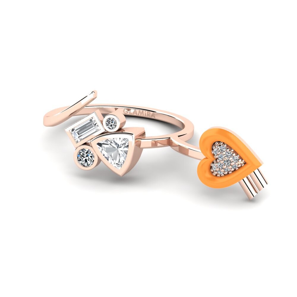 Weißer Zirkon Ring Polpo