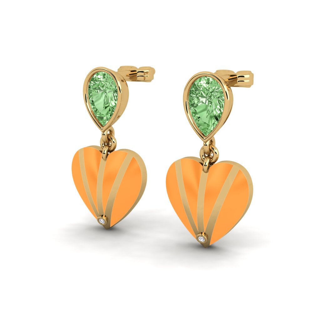 Diamante Verde Pendiente de mujer Purpleheart