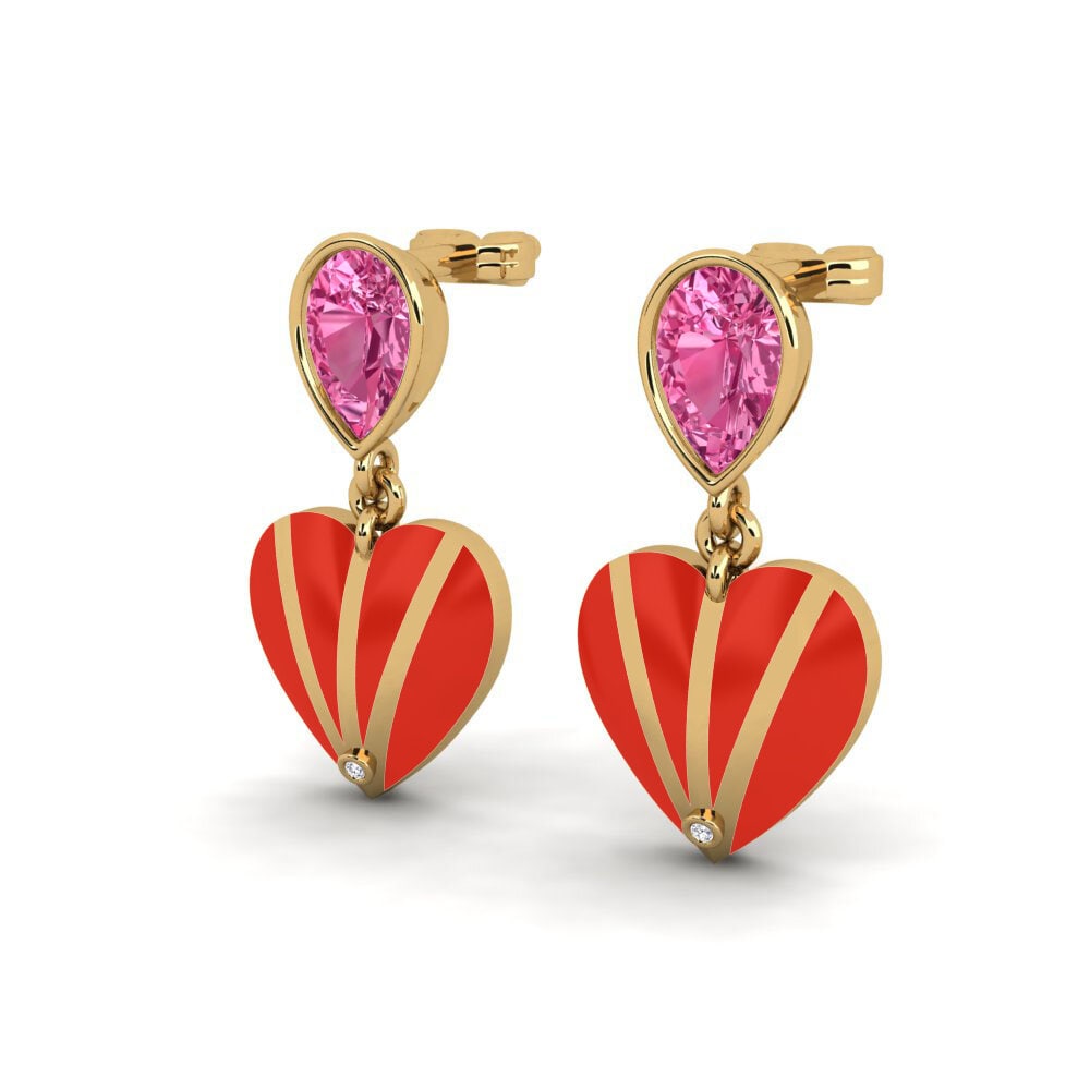 Pink Tourmaline Women's Earring Purpleheart