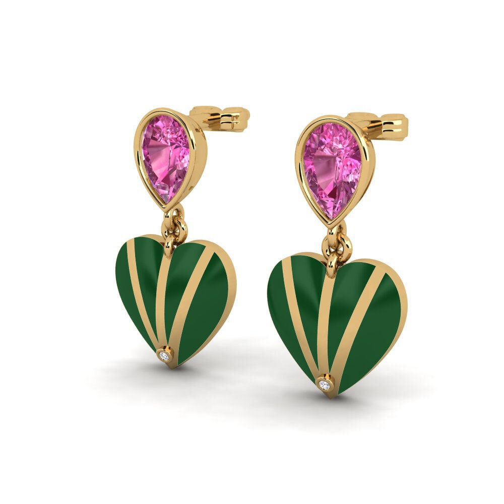 Topacio Rosa Pendiente de mujer Purpleheart