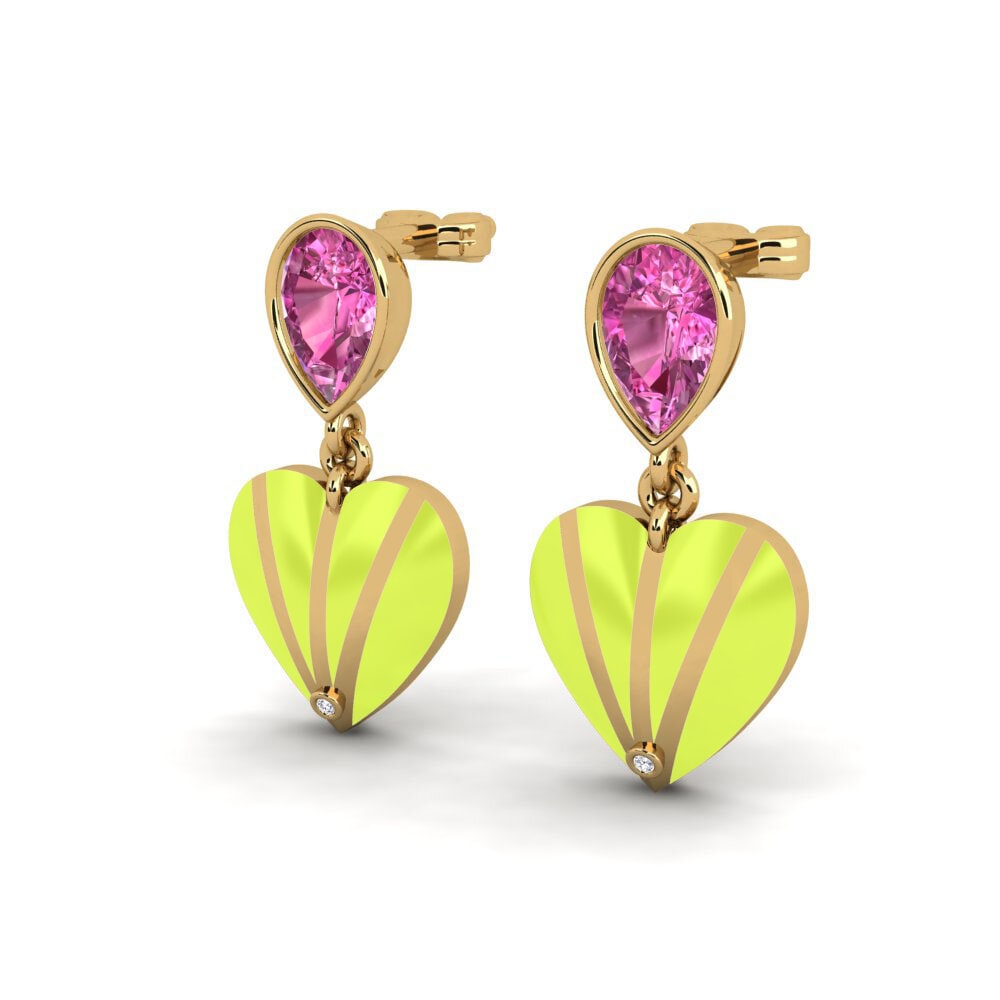 Pink Topaz Women's Earring Purpleheart