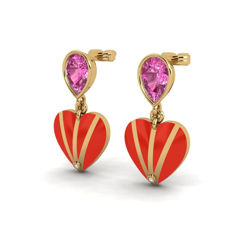 Topacio Rosa Pendiente de mujer Purpleheart