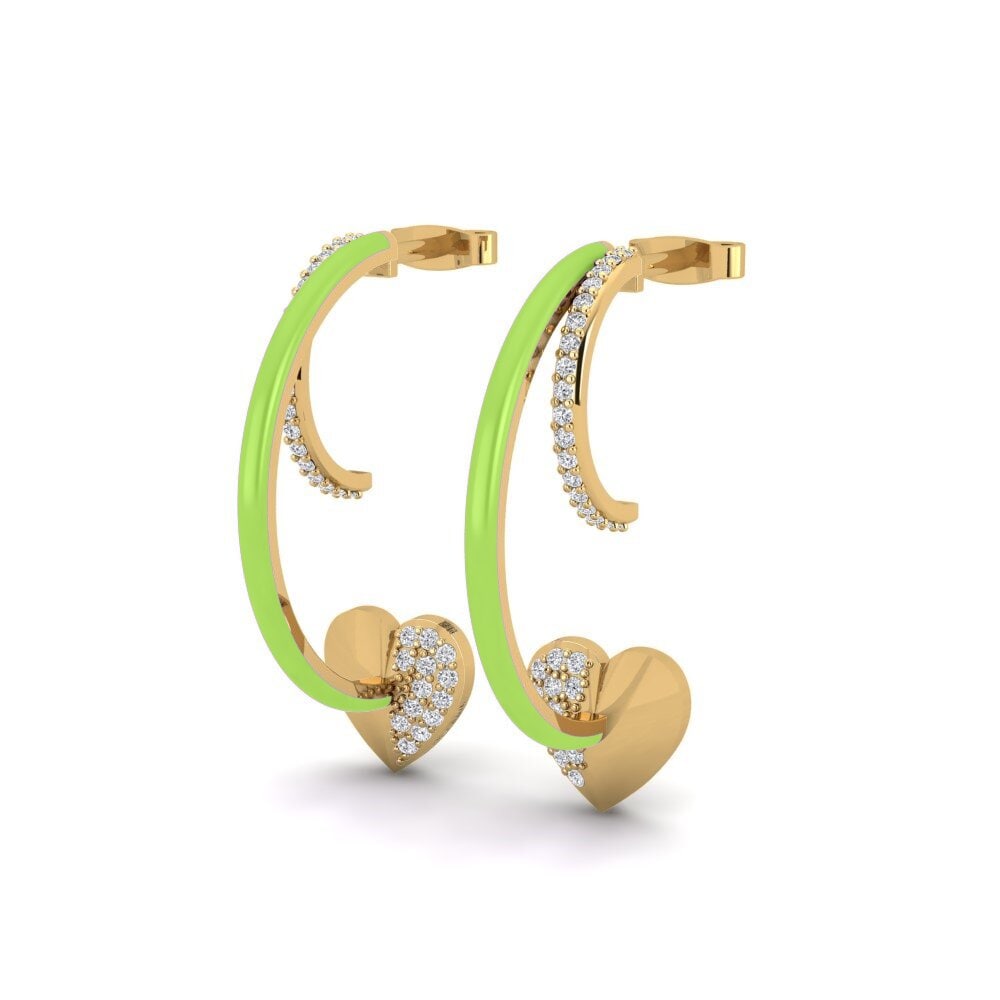 14k Oro Amarillo Pendiente de mujer Redviolet