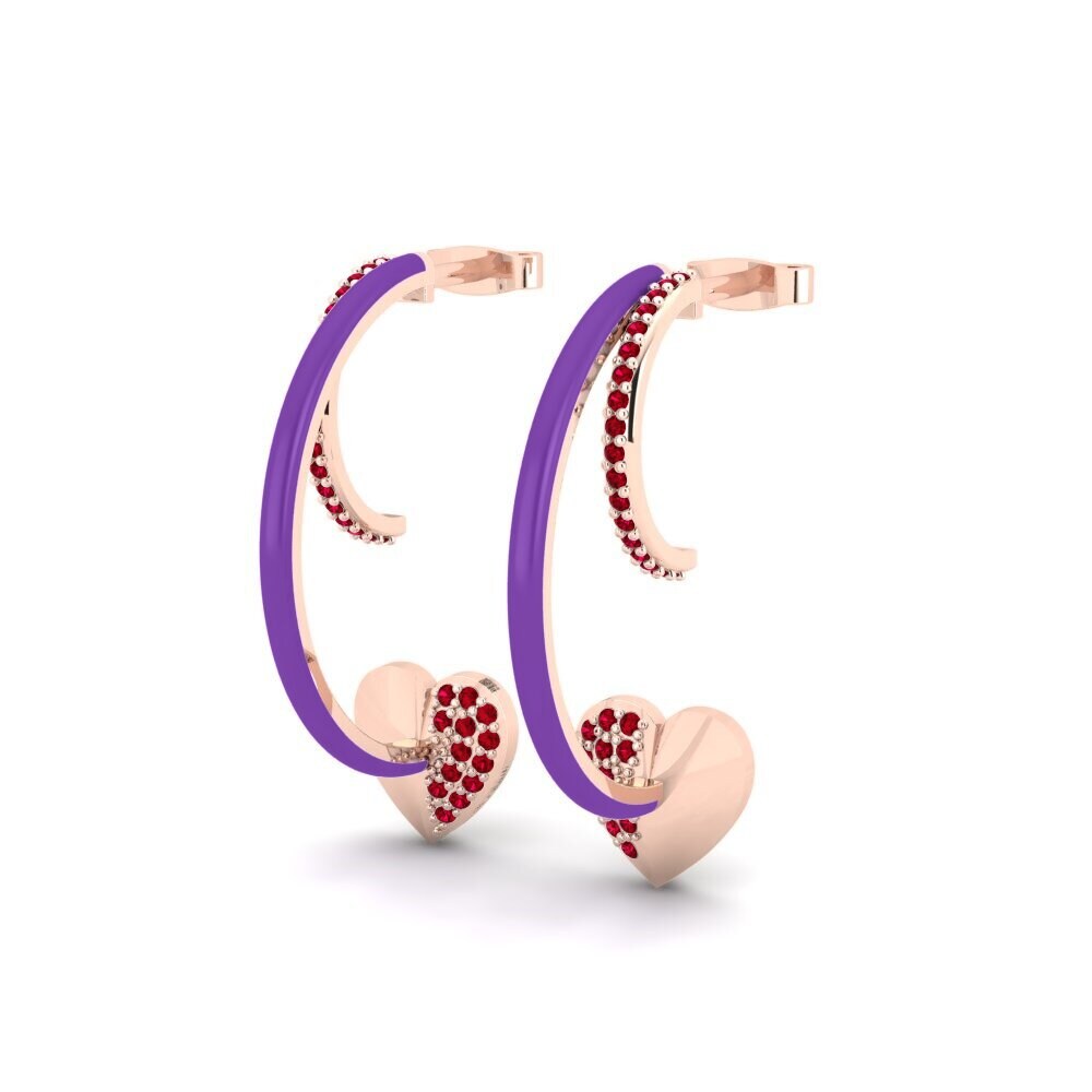 Red Zirconia Women's Earring Redviolet