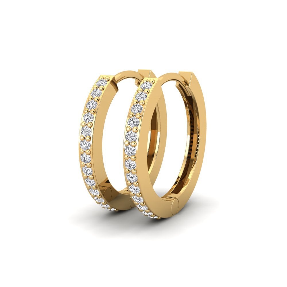 9ct Yellow Gold Lab Grown Diamond Women's Earring Self
