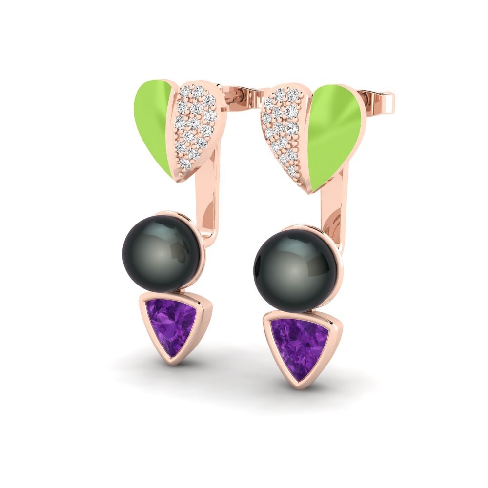 Amethyst Women's Earring Sepia