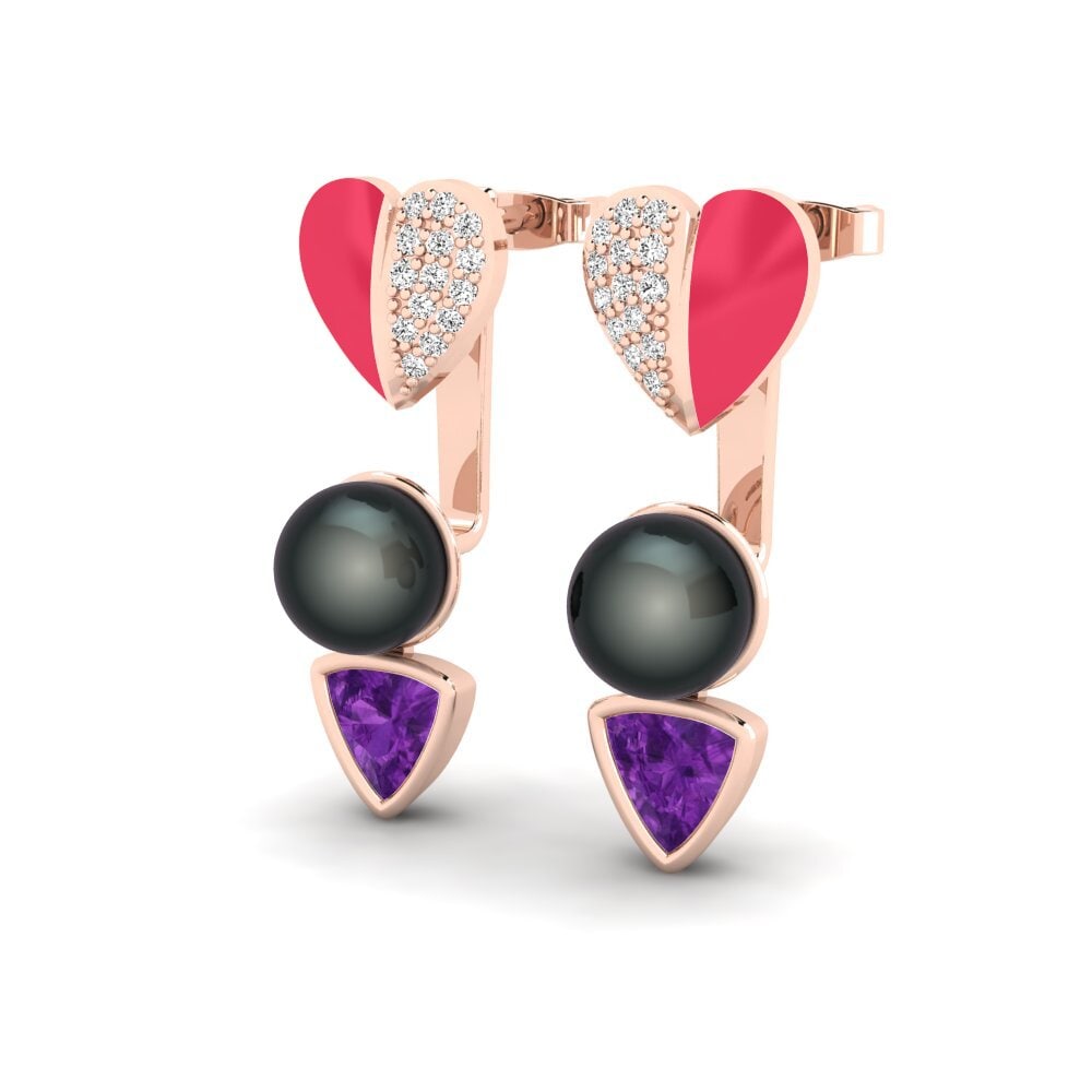 Amethyst Women's Earring Sepia