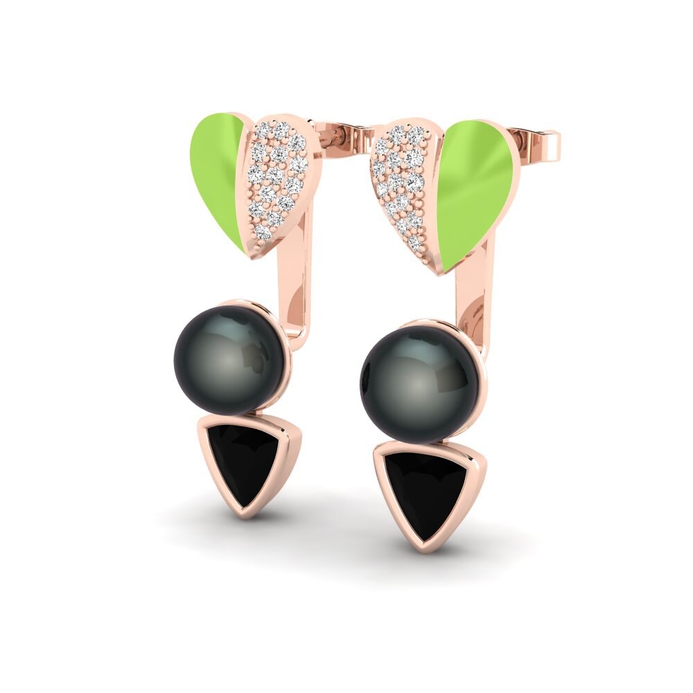 Black Onyx Women's Earring Sepia