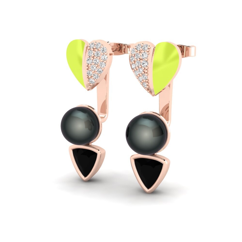 Black Onyx Women's Earring Sepia