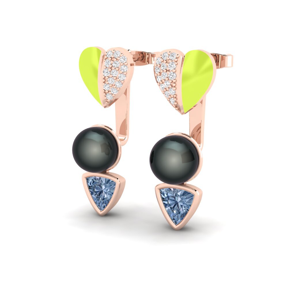 Blue Diamond Women's Earring Sepia
