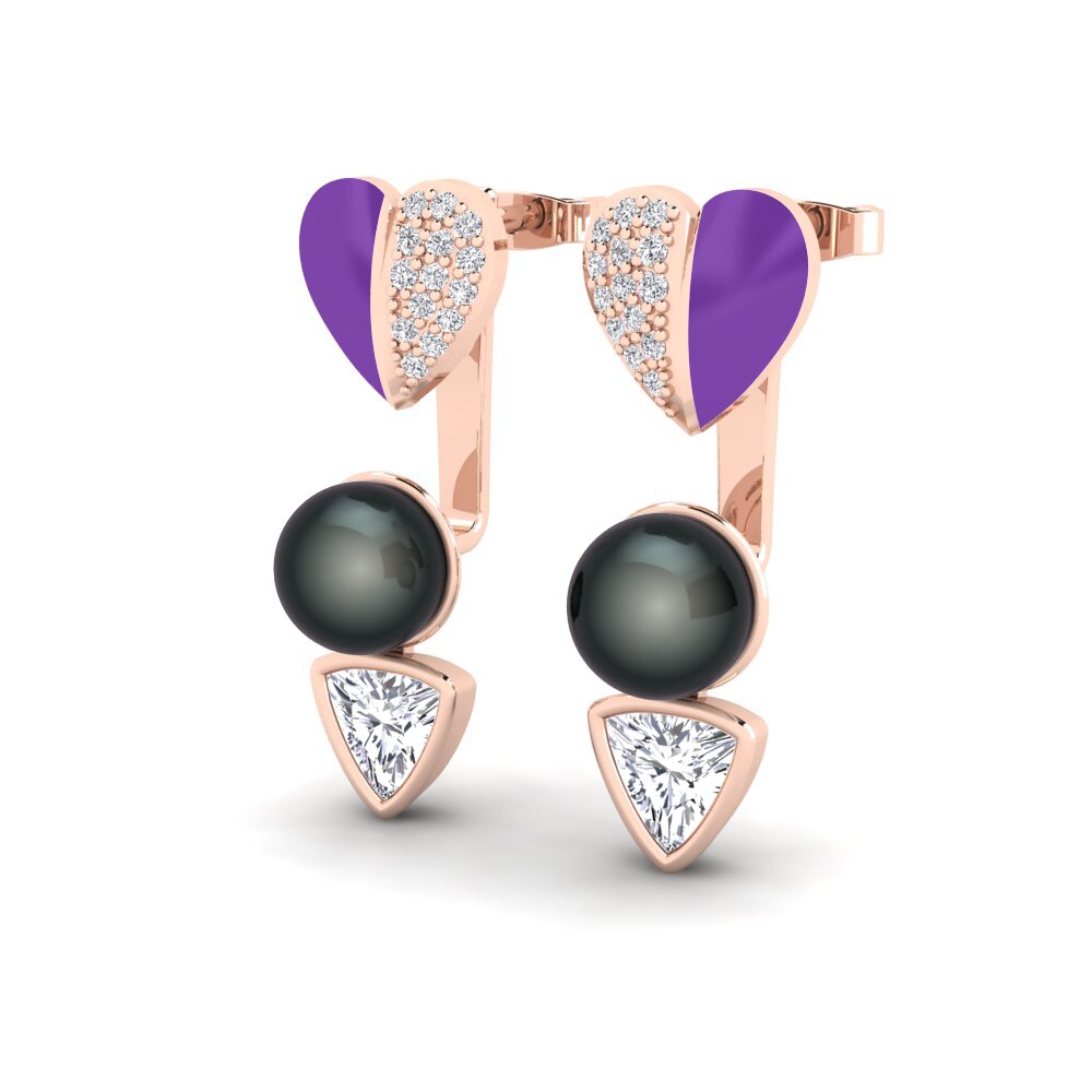 Lab Grown Diamond Women's Earring Sepia