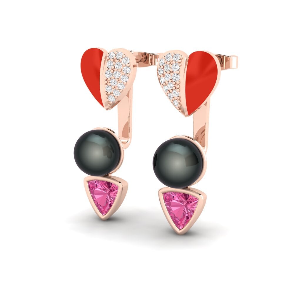 Pink Tourmaline Women's Earring Sepia