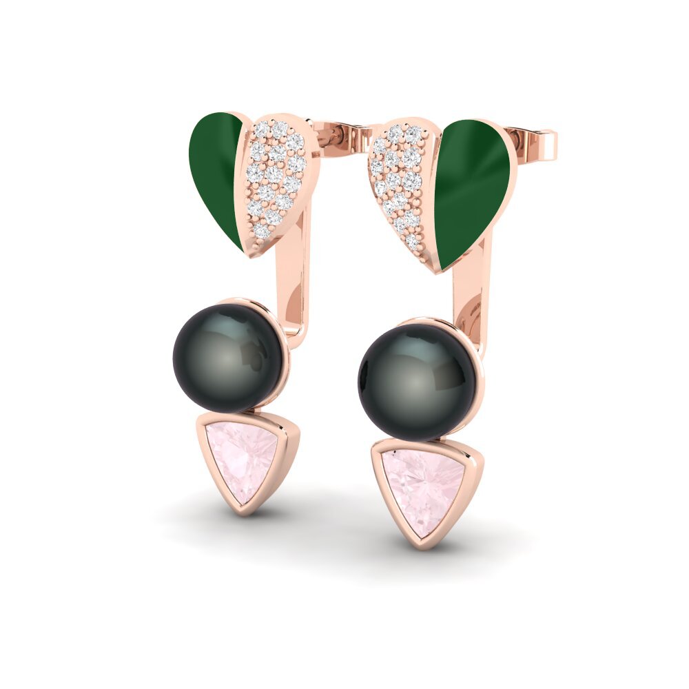Rose Quartz Women's Earring Sepia
