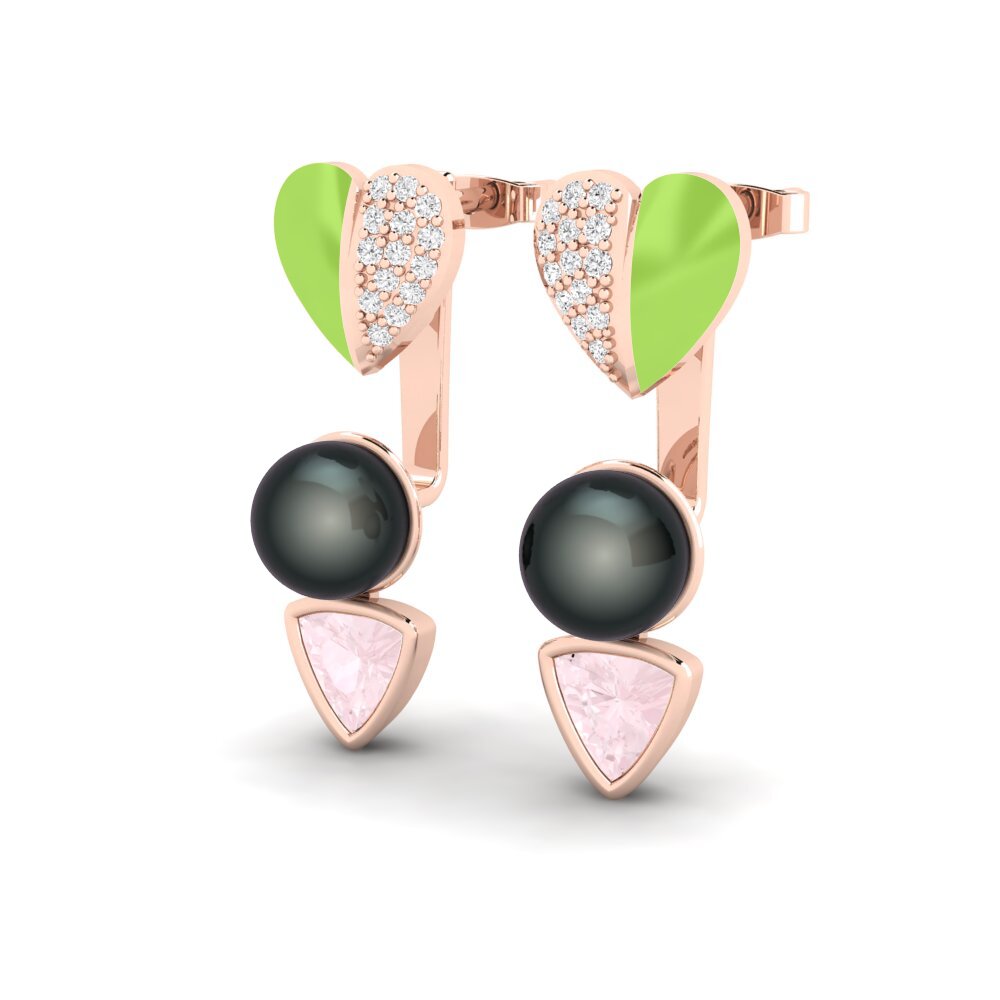 Rose Quartz Women's Earring Sepia