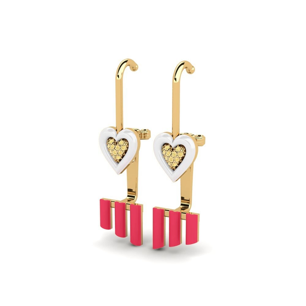 Yellow Diamond Women's Earring Several