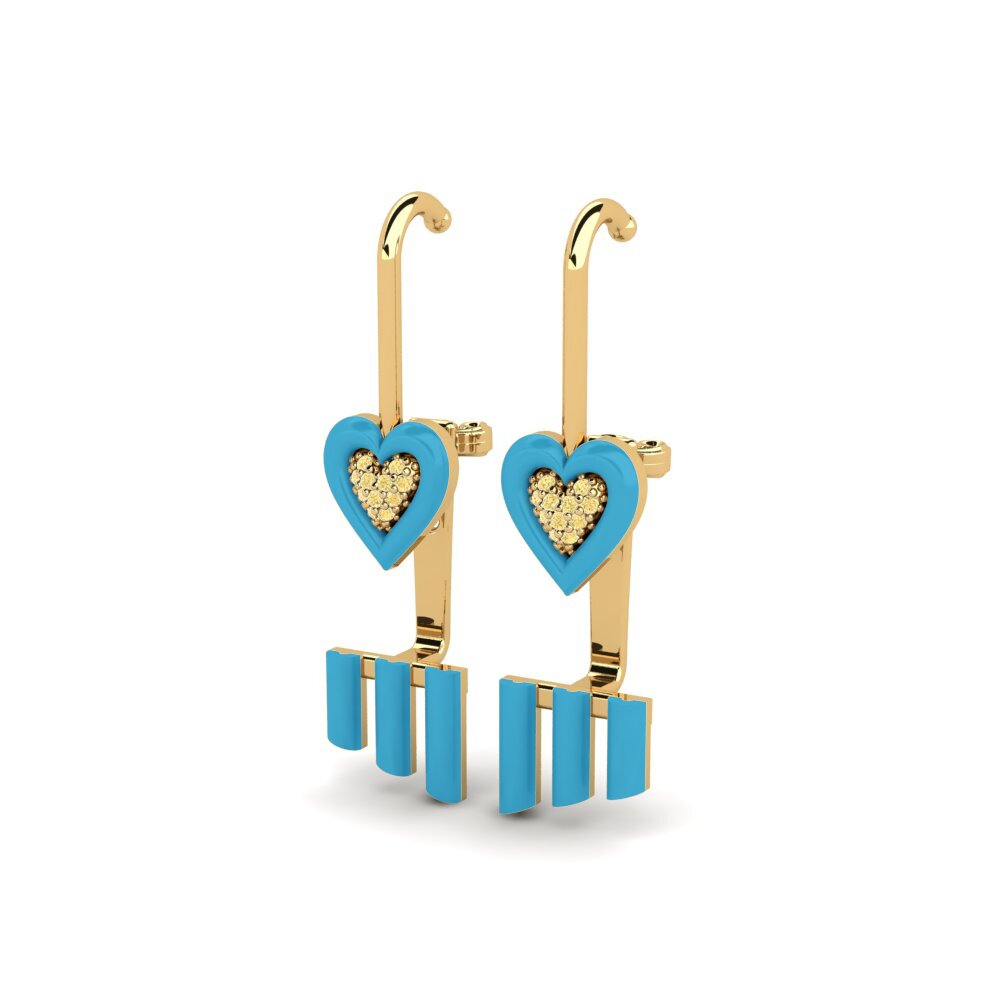 Yellow Diamond Women's Earring Several