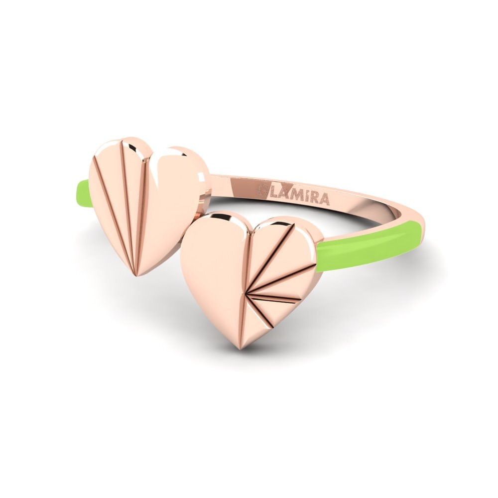 Rotgold 585 Ring Sparkly