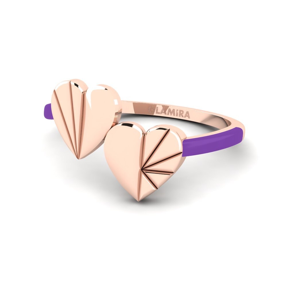 Rotgold 585 Ring Sparkly