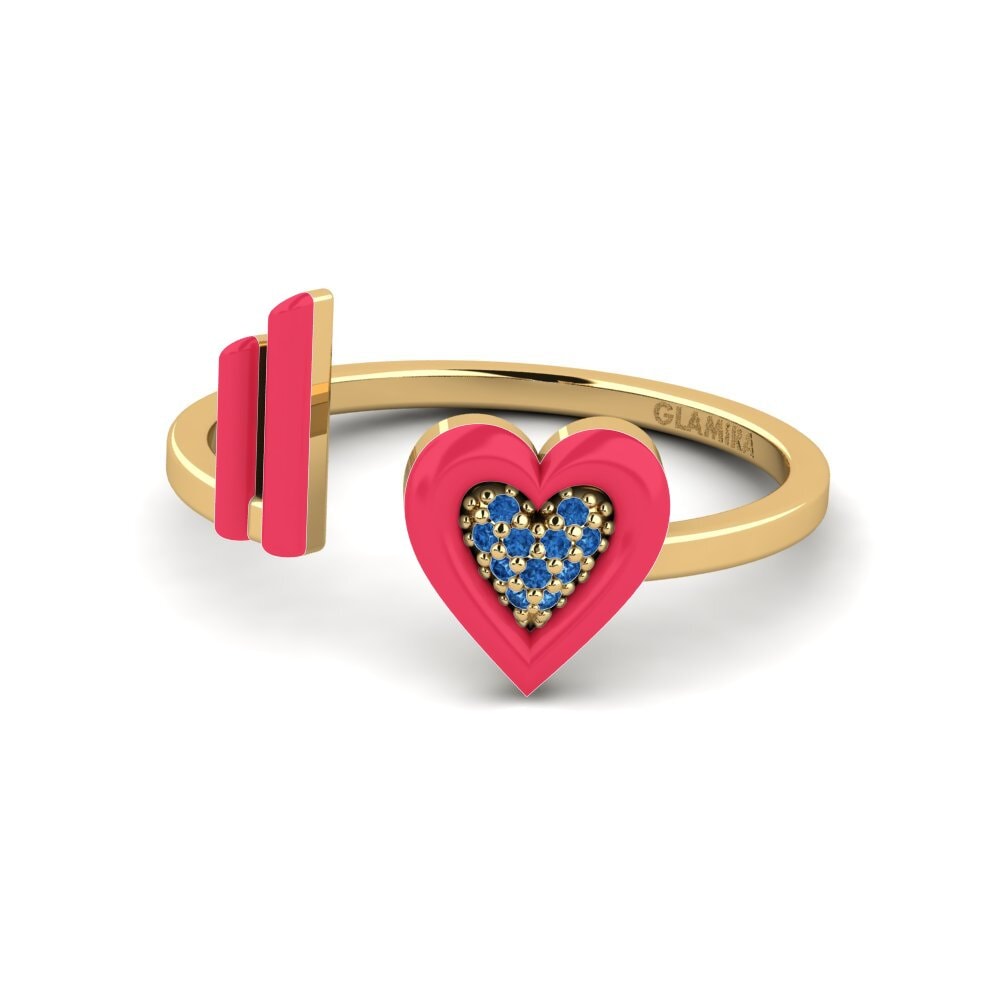 Dunkelblauer Zirkonia Ring Stagi