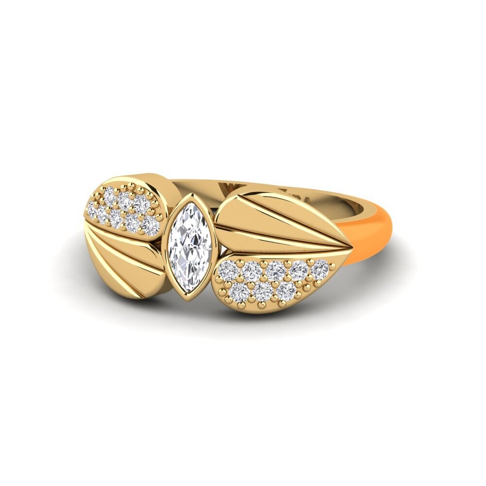Gelbgold 585 Pinker Ring Stirring