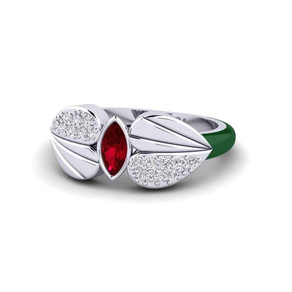 Circonita Roja Anillo meñique Stirring