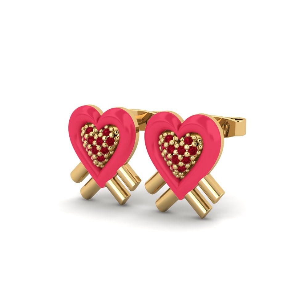 Red Zirconia Women's Earring Tesoro