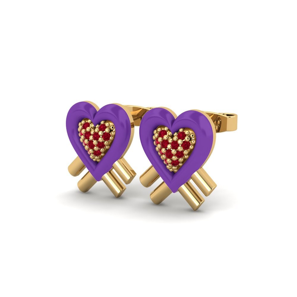 Red Zirconia Women's Earring Tesoro