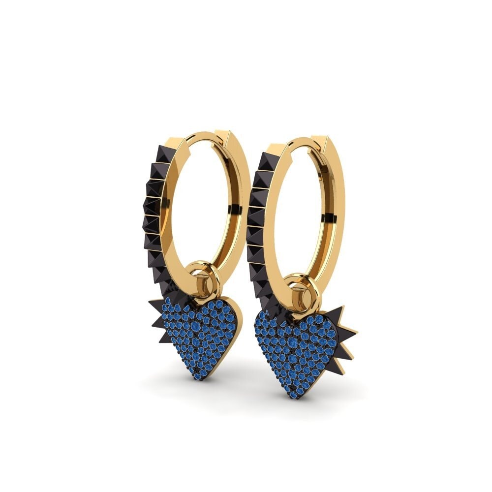 Đá Zirconia Xanh Lam Bông tai nữ Thwart A