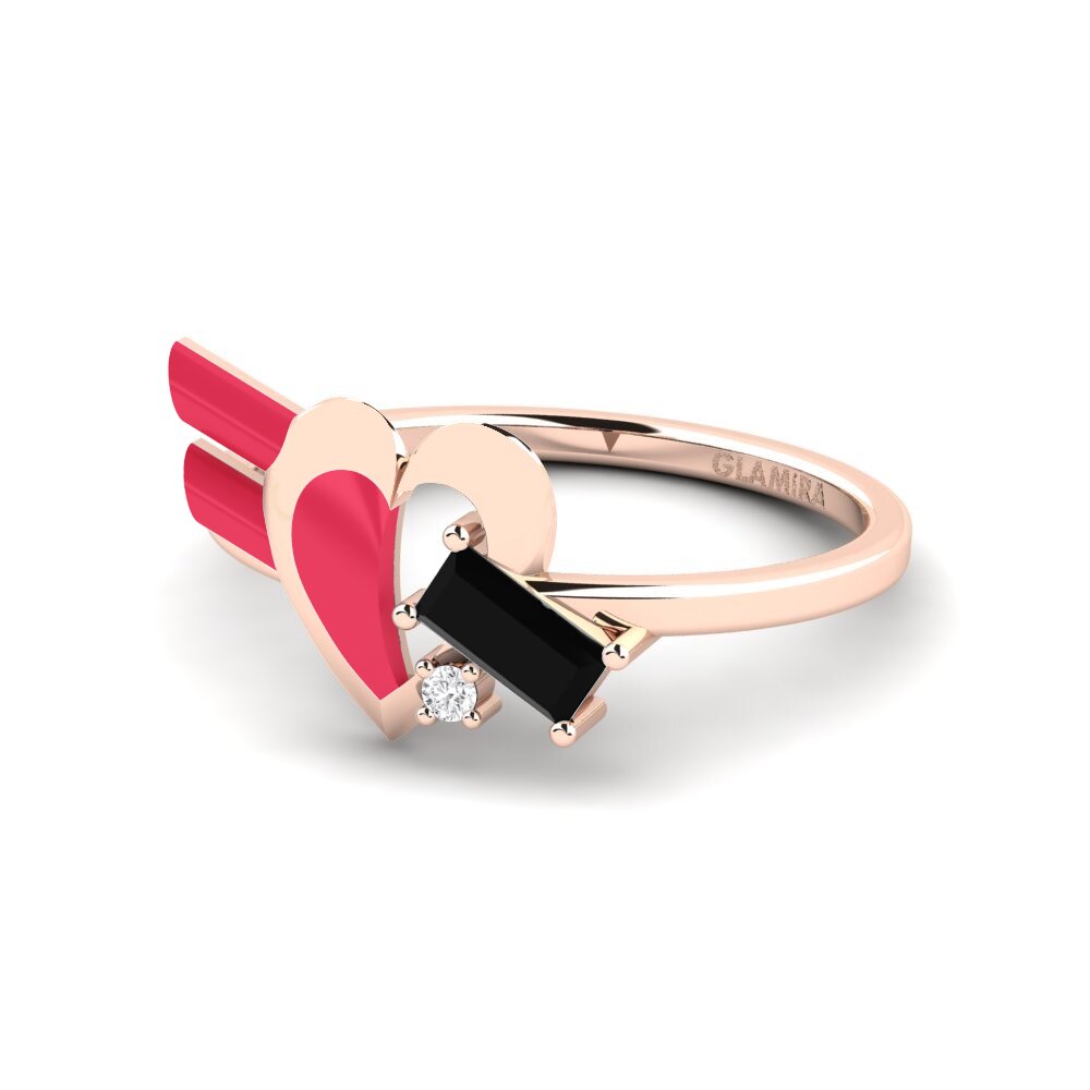 Schwarzer Saphir Ring Tinselove