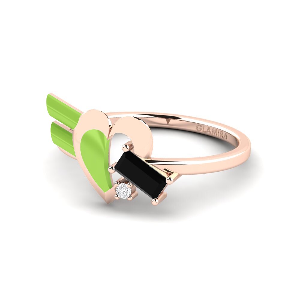 Schwarzer Diamant Ring Tinselove