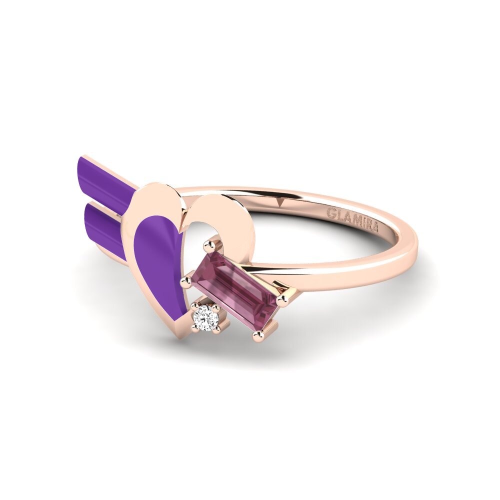 Granate Rhodolite Anillo Tinselove