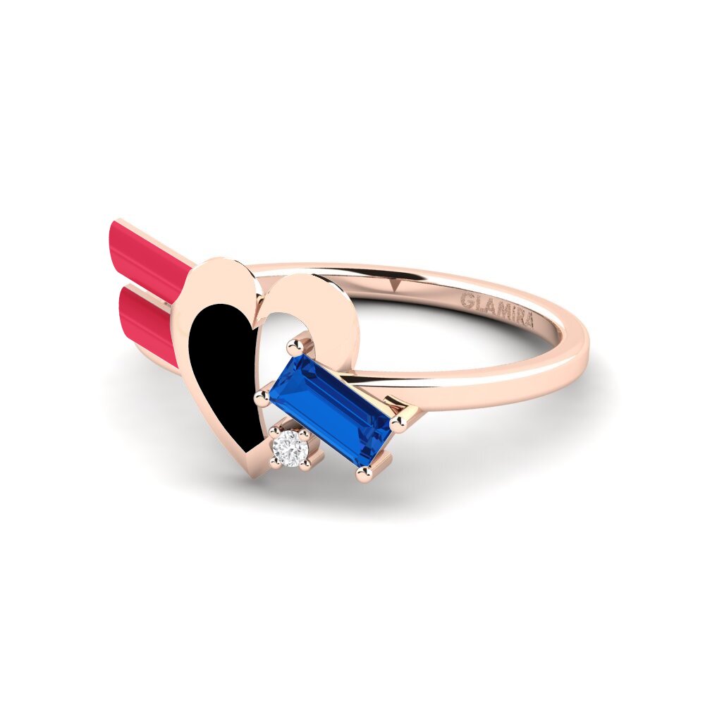 Dunkelblauer Zirkonia Ring Tinselove