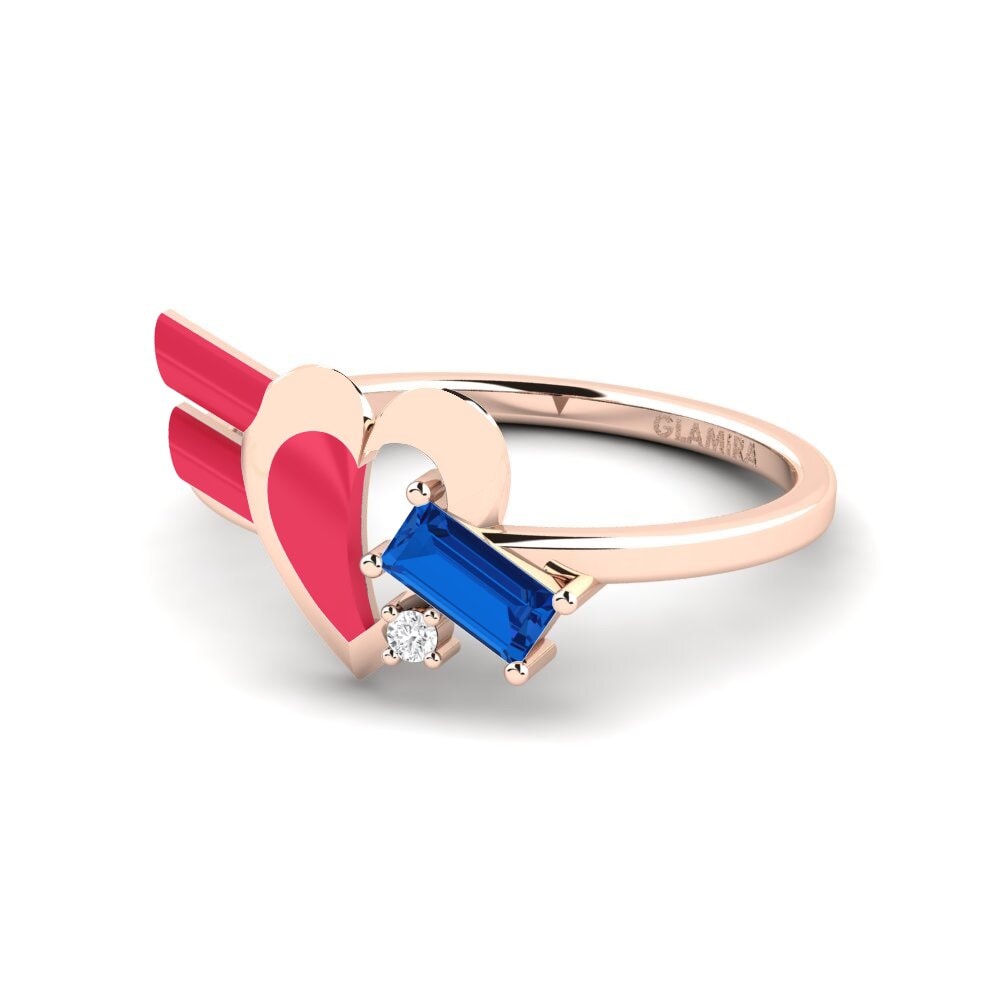 Dunkelblauer Zirkonia Ring Tinselove