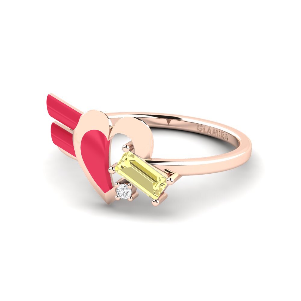 Gelber Saphir Ring Tinselove