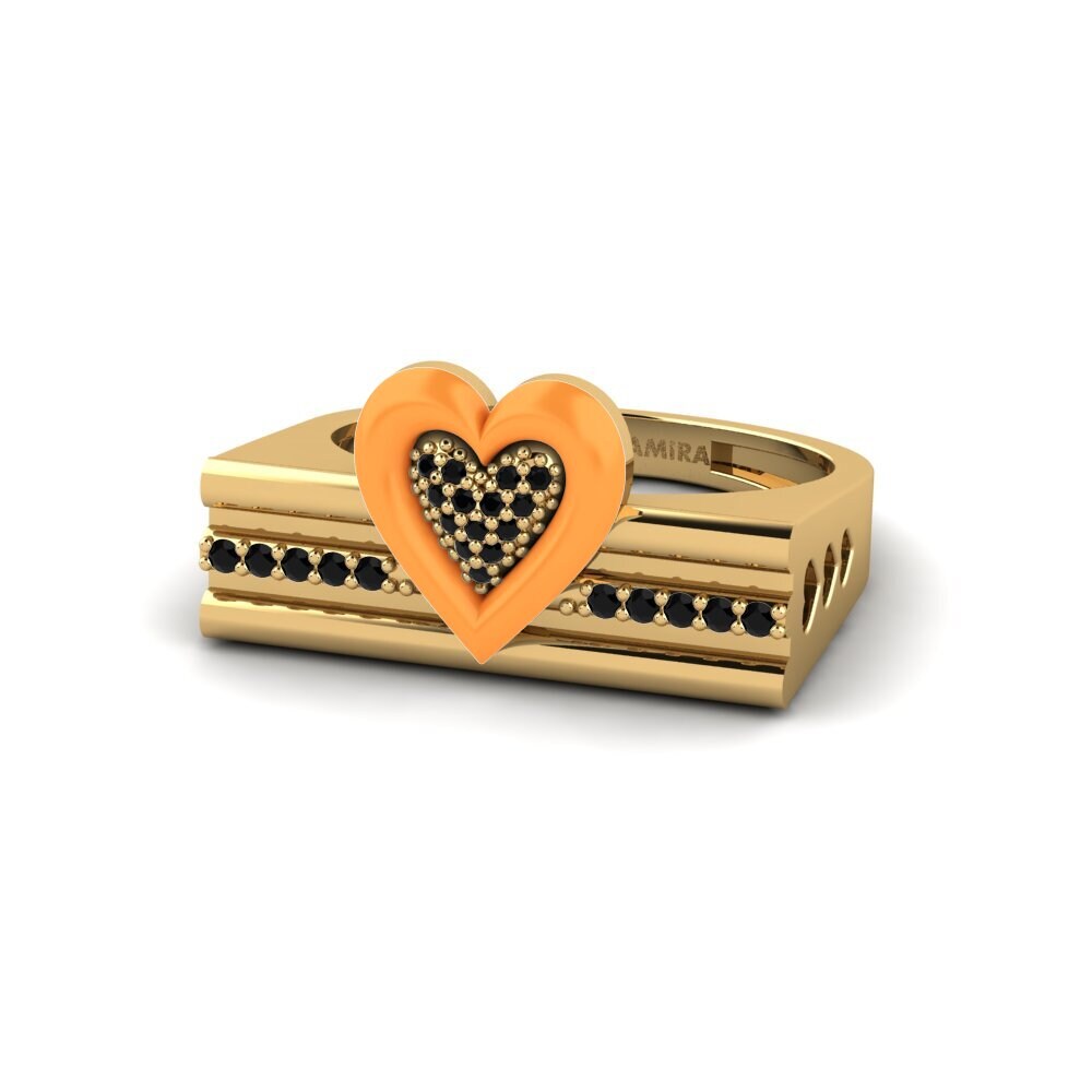 Schwarzer Saphir Ring Tirarelove