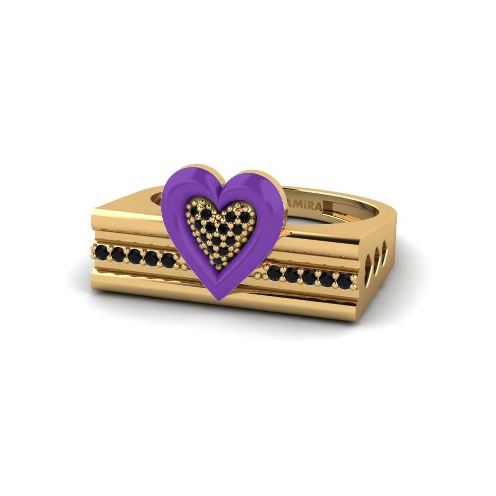 Zafiro negro Anillo Tirarelove