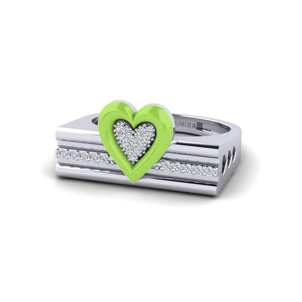 14ct White Gold Ring Tirarelove