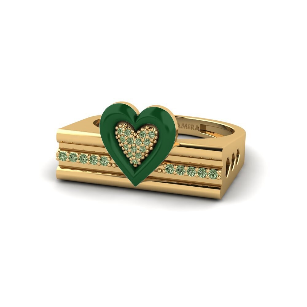 Green Diamond Ring Tirarelove