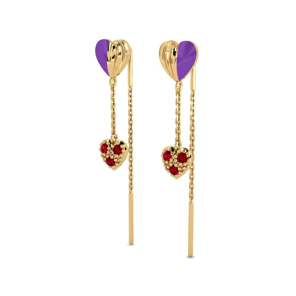 Red Zirconia Women's Earring Unmellow