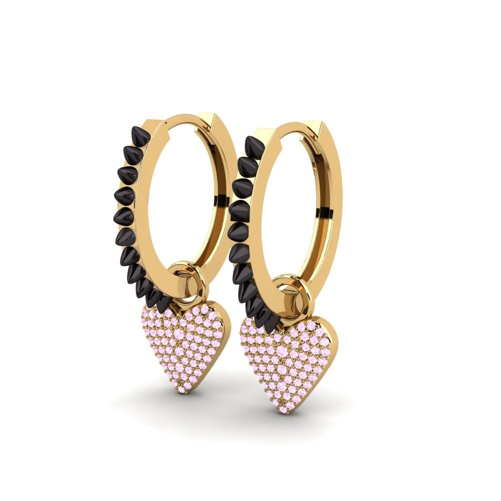 Safira Rosa Brincos Feminino Unruly B