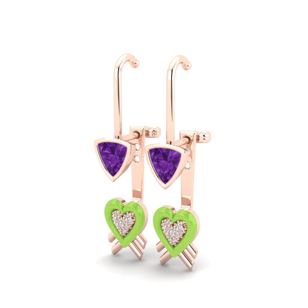 18k Oro Rosa Pendiente de mujer Valuable