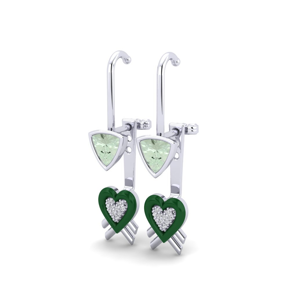 Amatista verde Pendiente de mujer Valuable