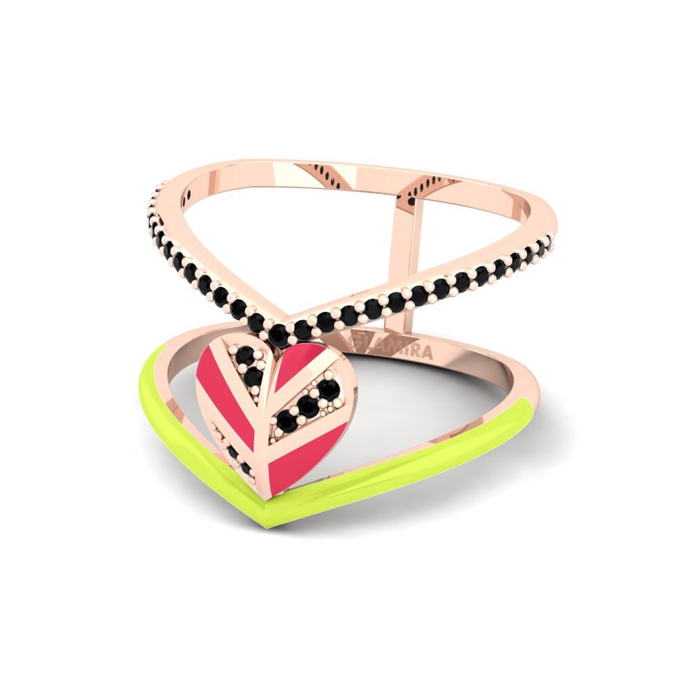 Schwarzer Saphir Ring Variegated