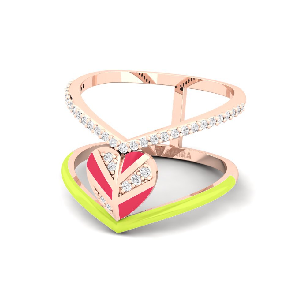 Weißer Saphir Ring Variegated