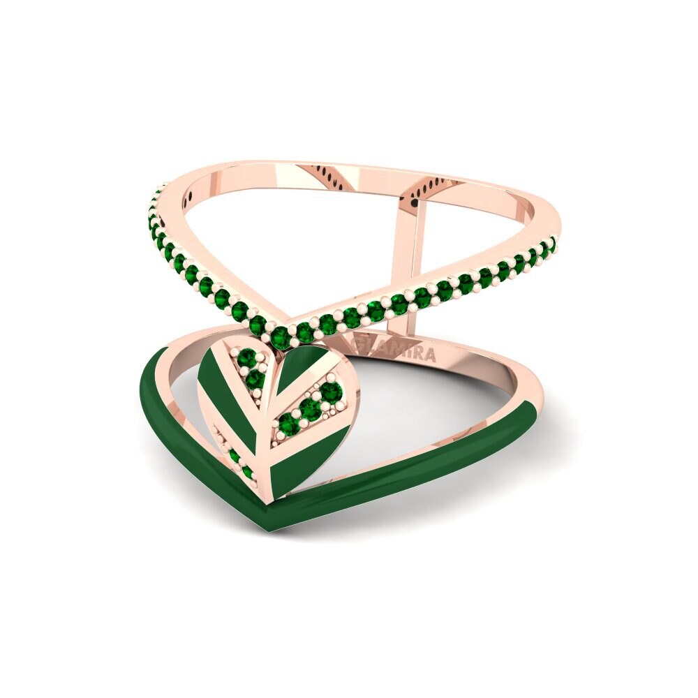 Zircone Verde Anello Variegated