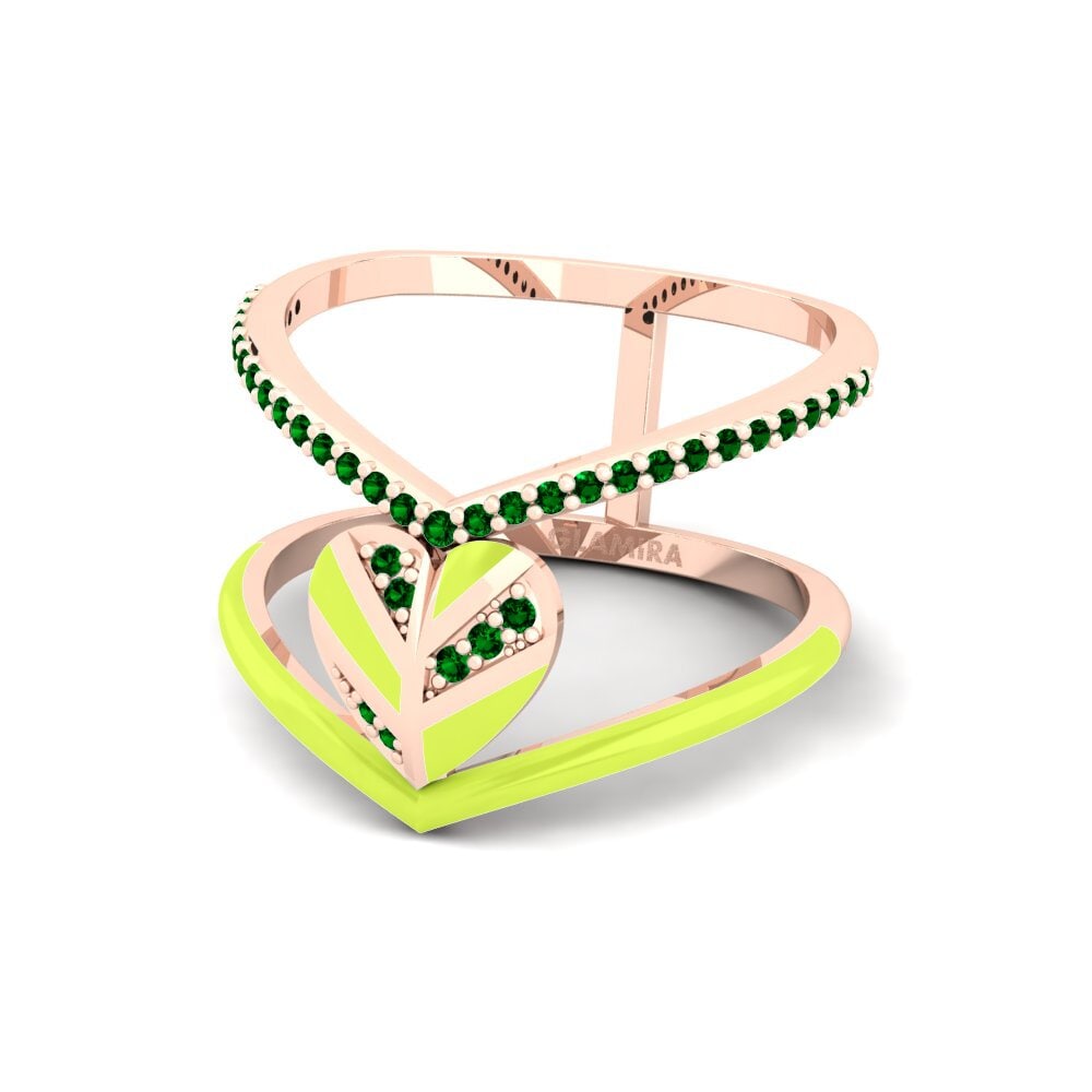 Grüner Zirkonia Ring Variegated