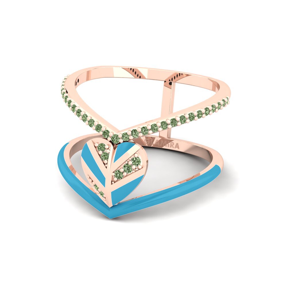 Green Diamond Ring Variegated