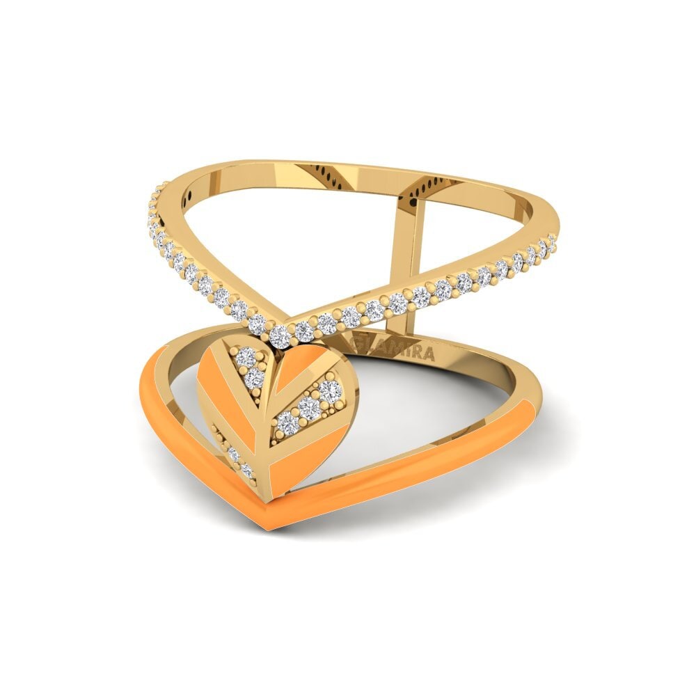 Gelbgold 585 Ring Variegated