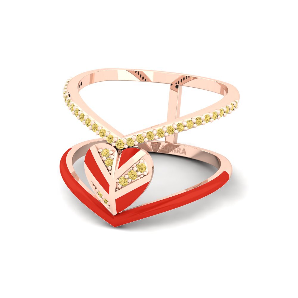 Gelber Diamant Ring Variegated