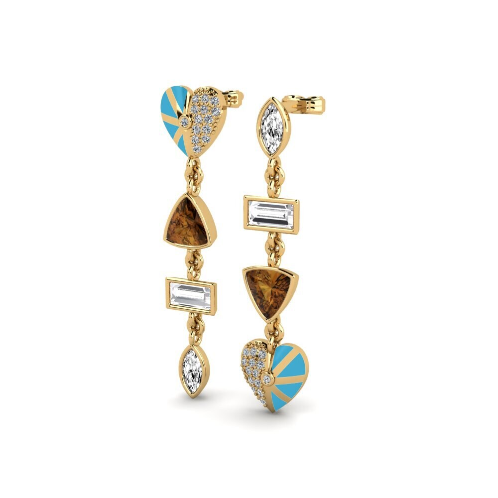 Brown Zircon Women's Earring Vivre